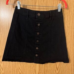 Black Button-Up Skirt
